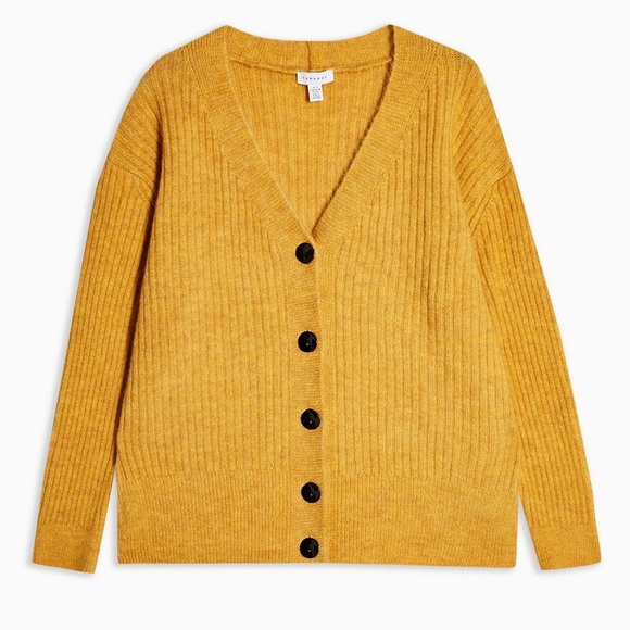 topshop yellow cardigan
